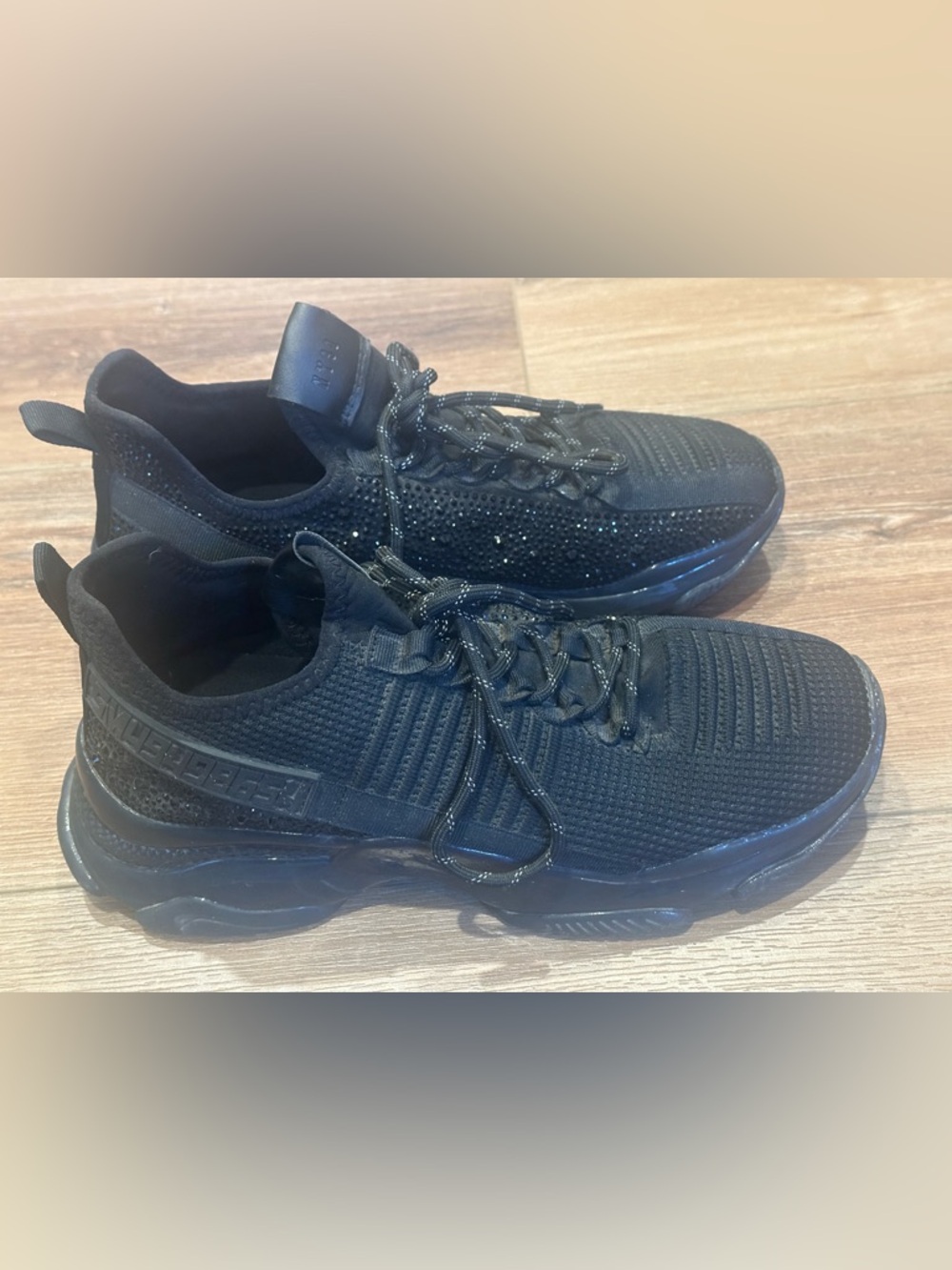 Steve Madden Men's All-Black with black jewels Sneakers